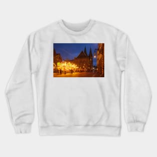 Christmas market, Bremen, winter, dusk Crewneck Sweatshirt